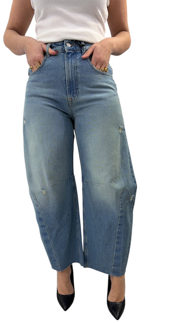 Jeans mod Barbara  sabbiato