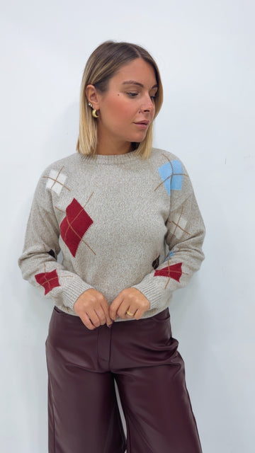 Maglione rombi motel