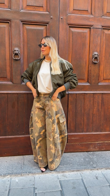 Pantalone mimetico tensione in