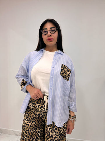 Camicia tensione in celeste