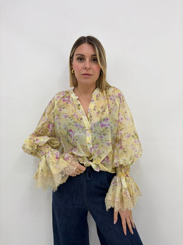 Camicia fiori motel S26C591