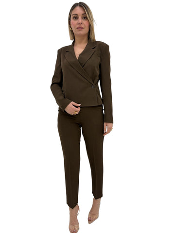 Tailleur giacca crop tensione in