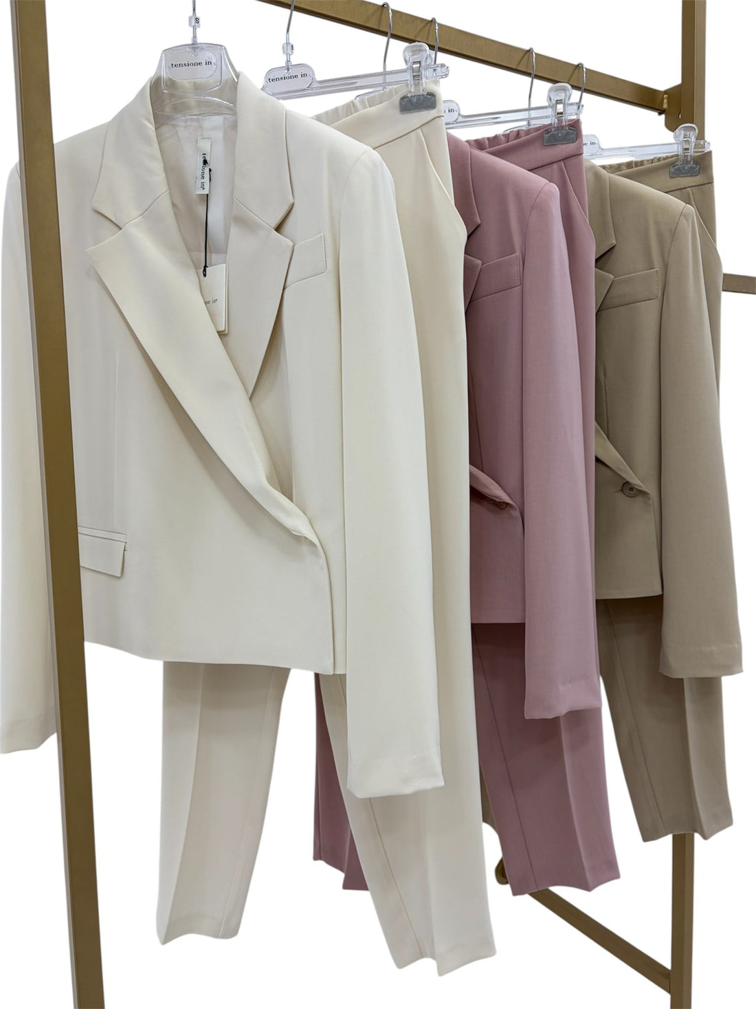 Tailleur giacca crop tensione in