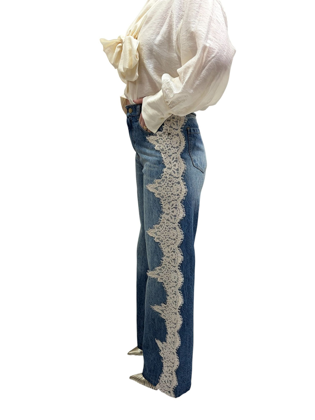 Jeans  pizzo tensione in 70
