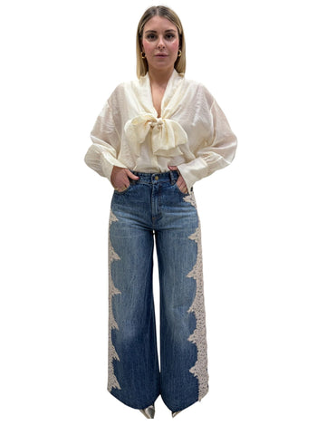 Jeans  pizzo tensione in 70