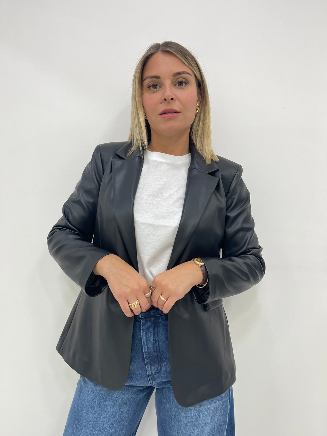 Giacca pelle tensione in