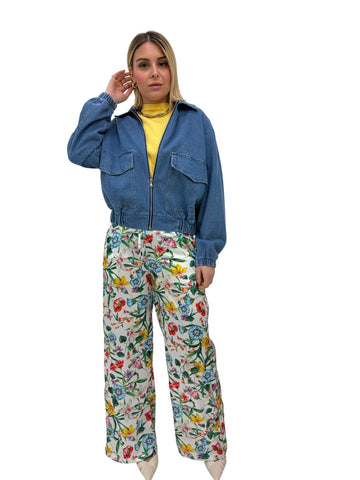 Pantalone tensione in fiori