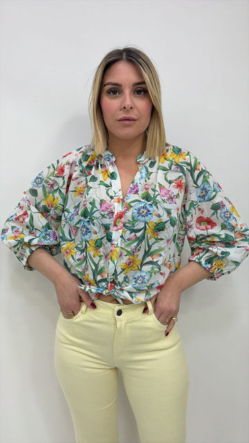 Camicia tensione in fiori