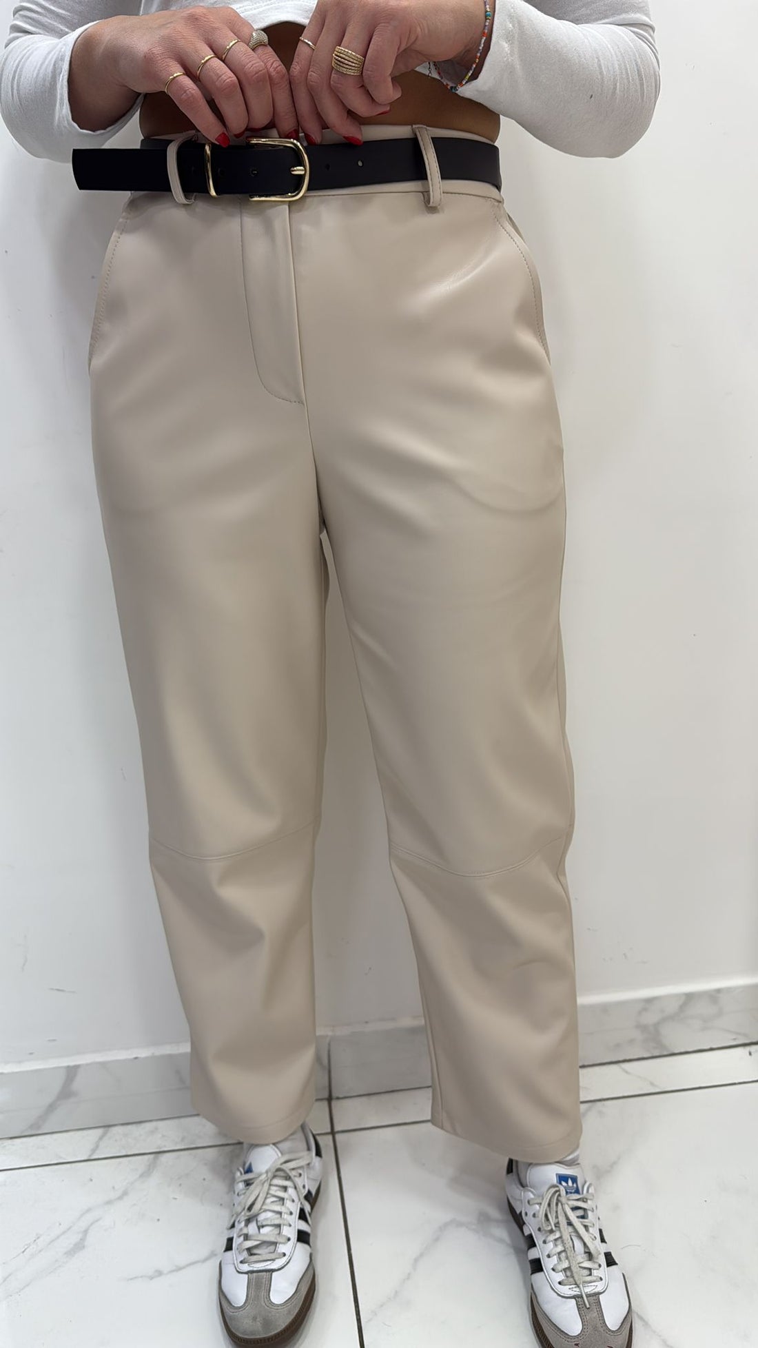 Pantalone ecopelle tensione in 76